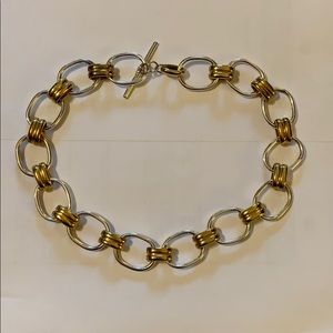 Silver and gold necklace